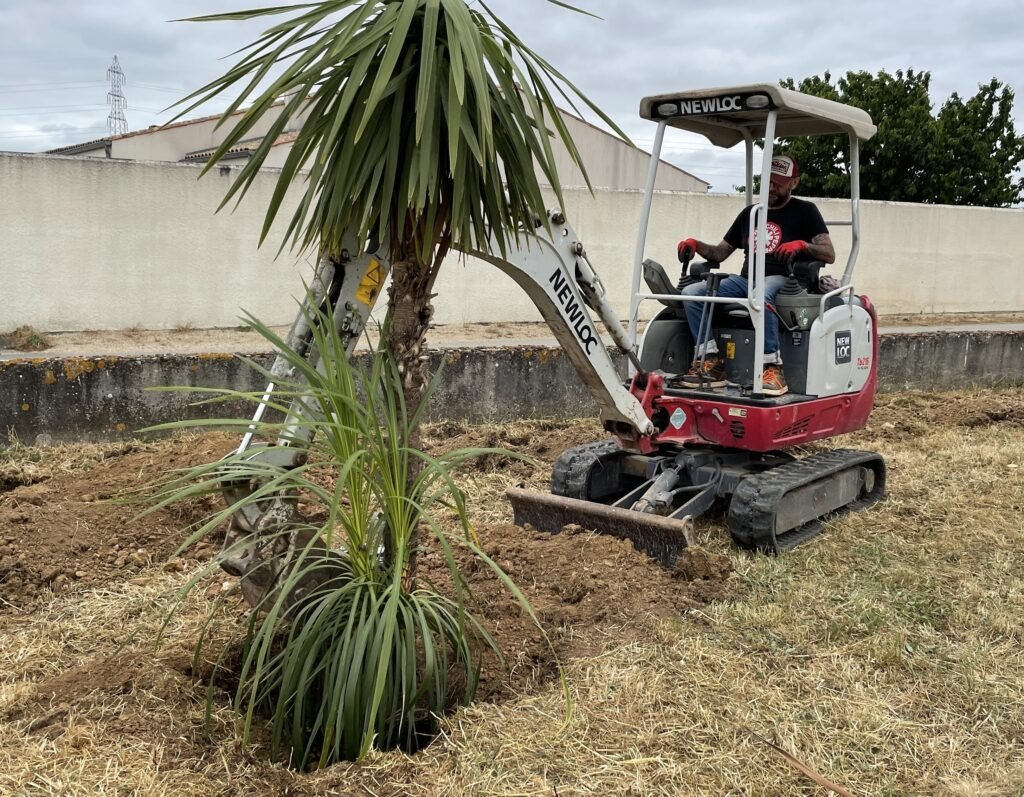 Rapido Travaux – Aménagement extérieur et jardinage avec mini-pelle, plantation et entretien d’arbres.